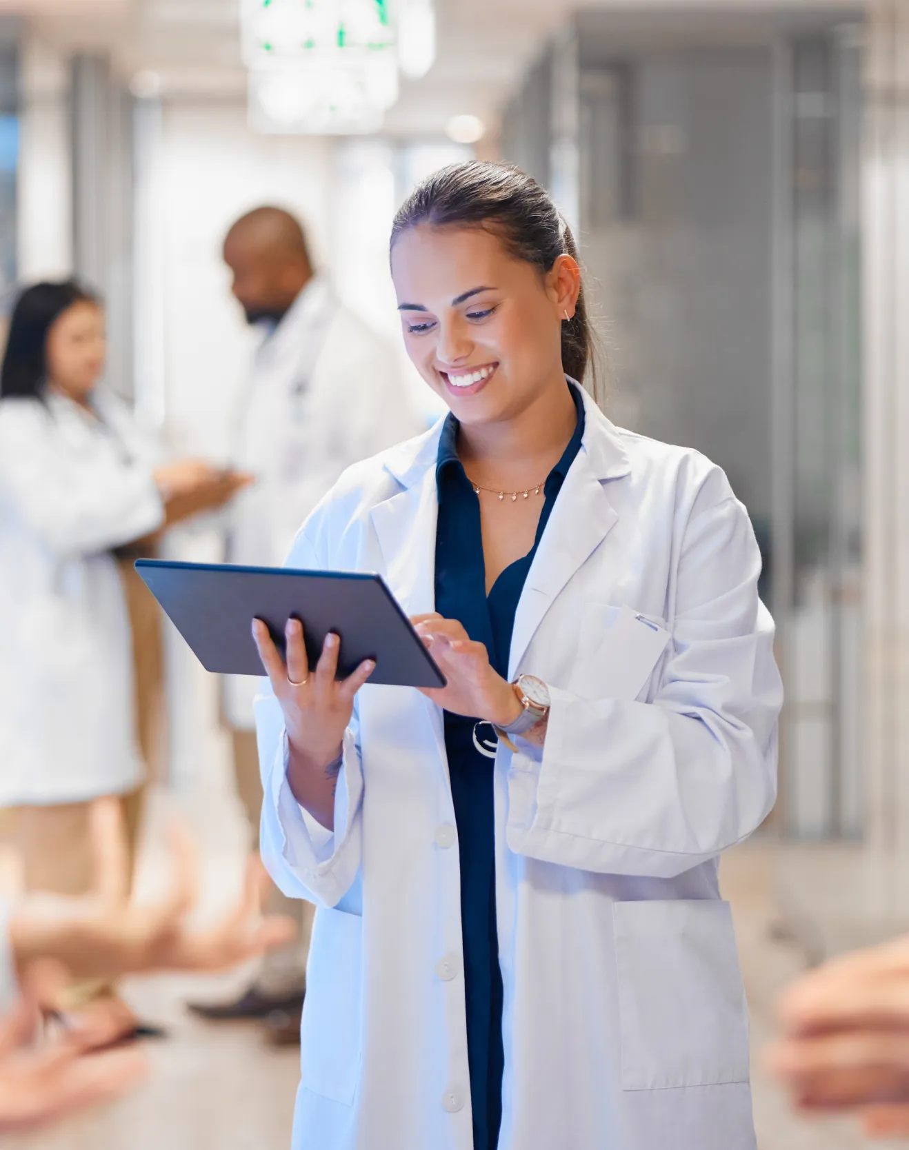 Healthcare professional using a digital platform to manage patient workflows and improve practice operations